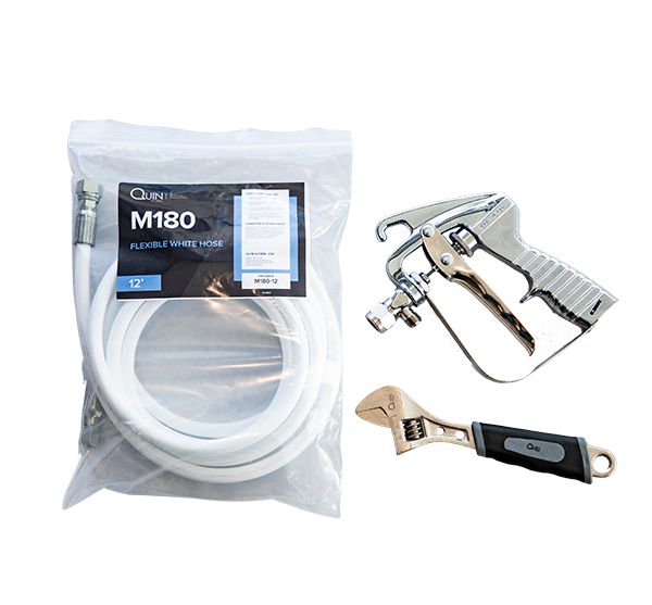 toolkit with hose and wrench