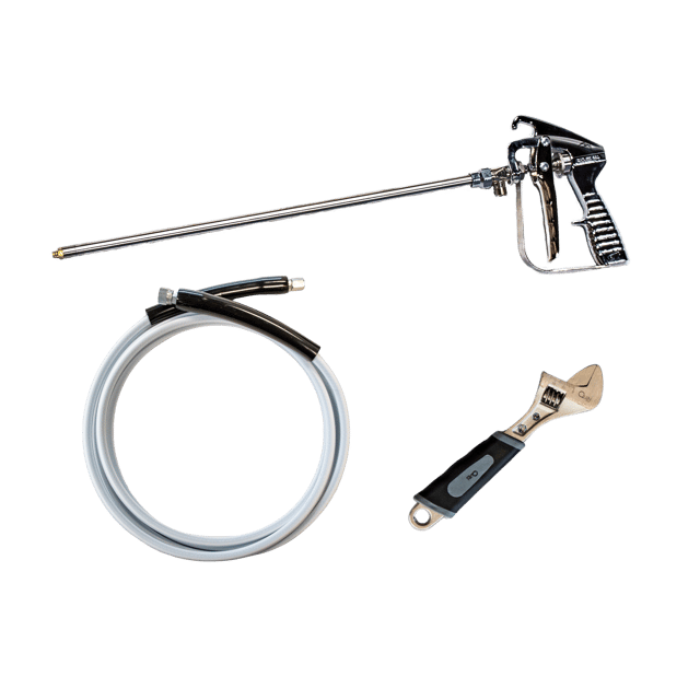 QDEK UNO-FOAM Tookit includes wand gun, hose and wrench for QD3000 roofing adhesisve