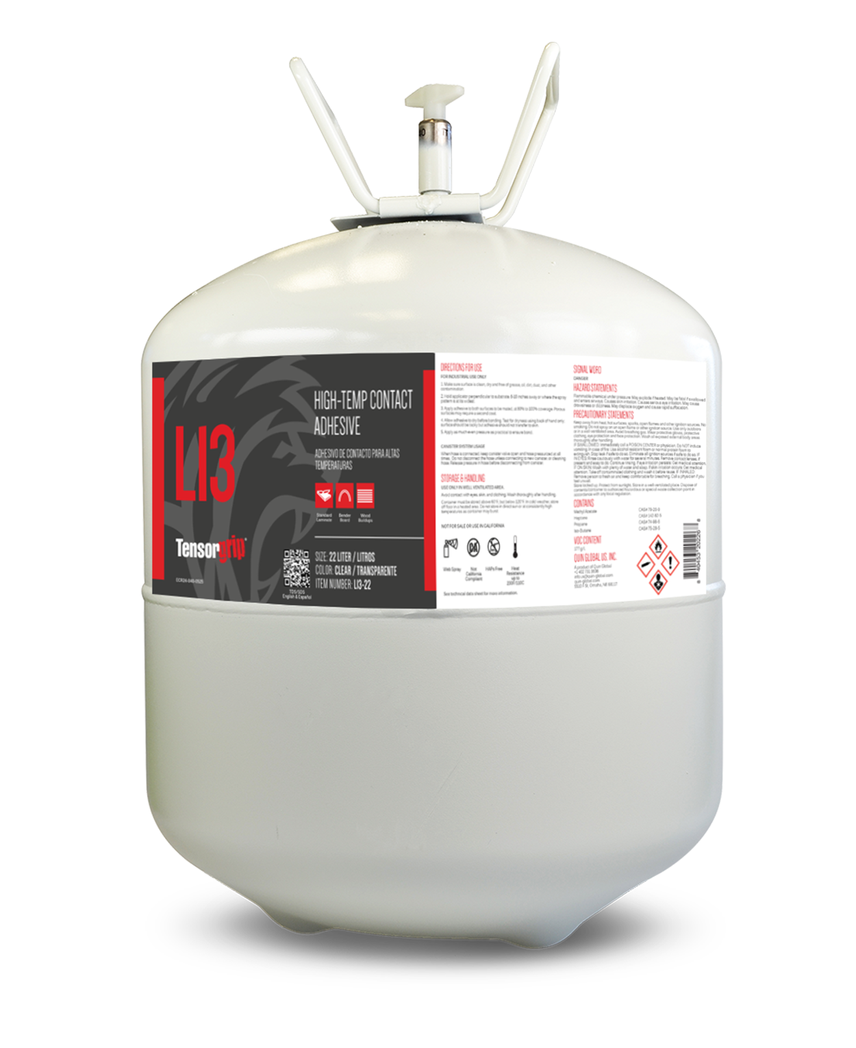 Tensorgrip L13 High-Temp Contact Adhesive 22L Canister